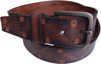 55% OFF on Ex Corio Men Casual Brown Genuine Leather Belt Brown