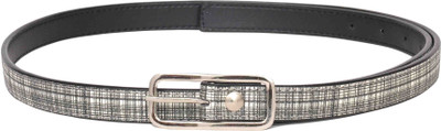 60% OFF on Scarleti Women Casual Grey, White Genuine Leather Belt White, Grey