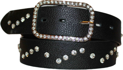 59% OFF on Authority Women Evening/Party Black Genuine Leather Belt Black