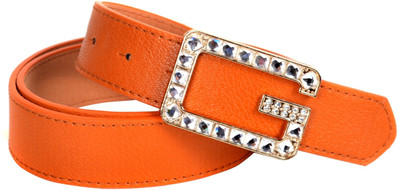 60% OFF on Vivaa Women Casual Orange Artificial Leather Belt Rust