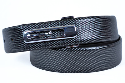 40% OFF on Izma Men Formal Silver Genuine Leather Belt Black