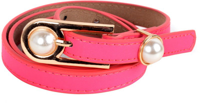 73% OFF on Vivaa Women Casual Pink Artificial Leather Belt Pink