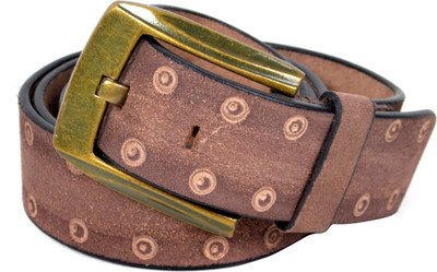 61% OFF on Drakeman Men Casual Gold Genuine Leather Belt Gold