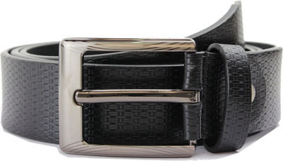 Doc & Mark Men Casual Black Genuine Leather Belt Black