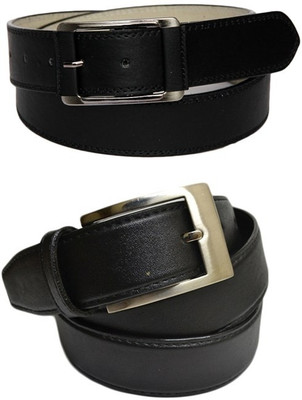 47% OFF on SkyWays Men Formal, Casual Black Genuine Leather Belt Black-01