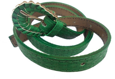 75% OFF on D&D Girls Casual Green Artificial Leather Belt Green-15