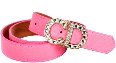 60% OFF on Vivaa Women Casual Pink Artificial Leather Belt Pink