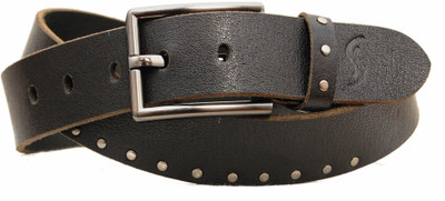 40% OFF on Sizzlers Men Casual Black Genuine Leather Belt Black 40% OFF on Sizzlers Men Casual Black Genuine Leather Belt Black