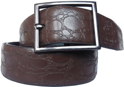 40% OFF on Pranjali Men Casual Brown Genuine Leather Reversible Belt Brown