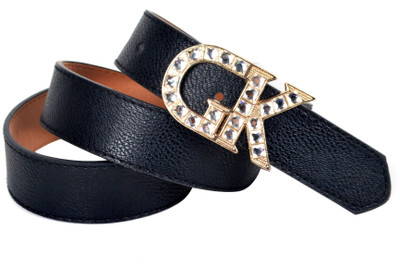 60% OFF on Vivaa Women Casual Black Artificial Leather Belt Black