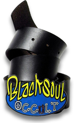 60% OFF on Blacksoul Men Casual Black Genuine Leather Belt GR Blue-Black