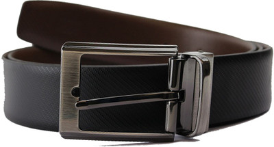 Doc & Mark Men Formal Brown, Black Genuine Leather Reversible Belt Brown, Black