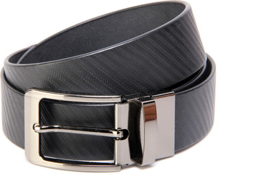 70% OFF on Ligans NY Men Formal, Casual Black Genuine Leather Belt Black, Matt