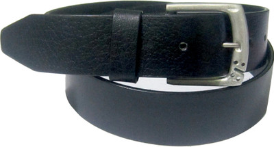 The Stuff Men Casual Black Genuine Leather Belt Black