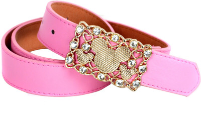 60% OFF on Vivaa Women Casual Pink Artificial Leather Belt Pink