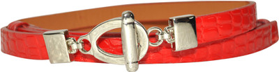 60% OFF on Scarleti Girls Formal Red Artificial Leather Belt Red