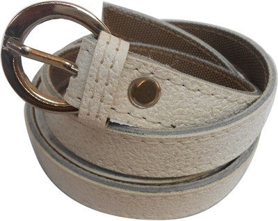 74% OFF on D&D Girls Casual White Artificial Leather Belt White-06