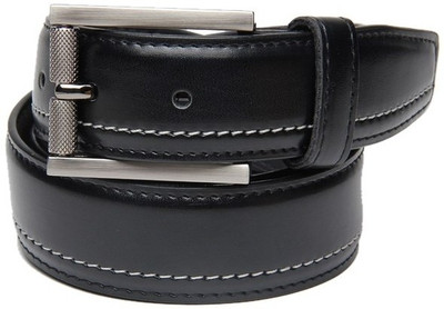 2% OFF on Walletsnbags Men Formal Black Genuine Leather, Genuine Leather Belt B 39-BLK