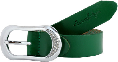 Honey Badger Women Casual Green Artificial Leather Belt Green-40