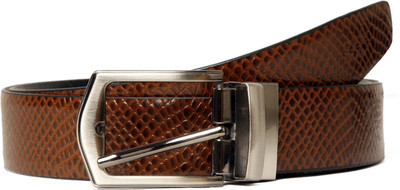 56% OFF on Scharf Men Formal Black, Brown Genuine Leather Reversible Belt Black 69