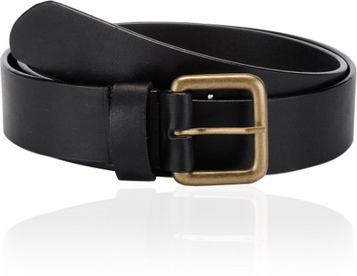 68% OFF on Orkee Men Casual Black Genuine Leather Belt Black