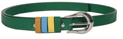 MTV Women Casual Green Artificial Leather Belt Green