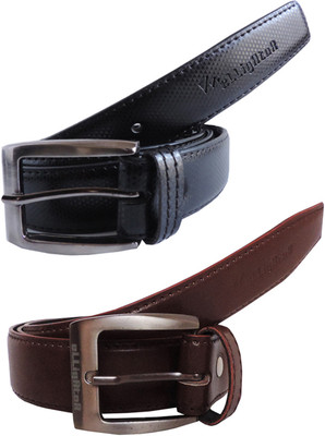 77% OFF on Elligator Men Formal Multicolor Genuine Leather Belt Brown-01