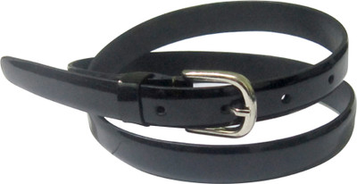 The Stuff Women Formal Black Genuine Leather Belt Black