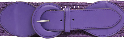 20% OFF on Khoobsurati Women Casual Purple Artificial Leather, Fabric Belt Violet