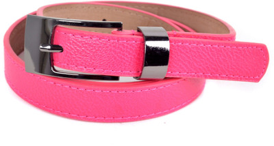 65% OFF on Vivaa Women Casual Pink Artificial Leather Belt Pink