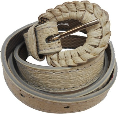 75% OFF on D&D Girls Casual White Artificial Leather Belt White-06