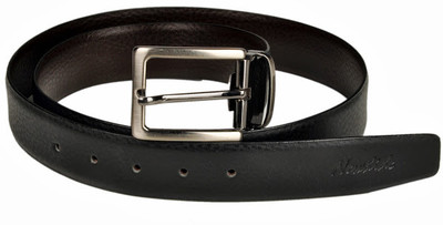 Newhide Men Formal Black, Brown Genuine Leather Reversible Belt Brown, Black