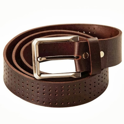 55% OFF on Moksh Men Casual Brown Genuine Leather Belt Brown
