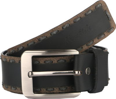 Newhide Men Casual Black Genuine Leather Belt Black