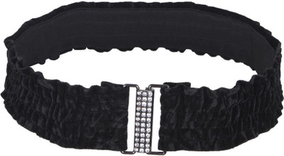 20% OFF on Khoobsurati Women Casual Black Fabric Belt Black