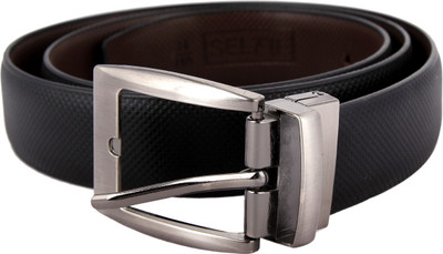 60% OFF on ADS Men Formal Black Genuine Leather Belt Black