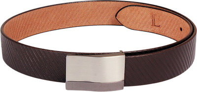 55% OFF on Ligans NY Men Formal, Casual Brown Genuine Leather Belt Brown