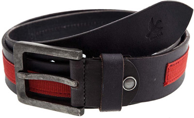 53% OFF on Hornbull Men Casual Black Genuine Leather Belt Black