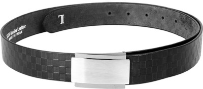 55% OFF on Ligans NY Men Formal, Casual Black Genuine Leather Belt Black