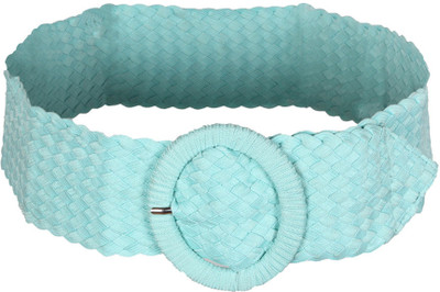 20% OFF on Khoobsurati Women Casual Blue Artificial Leather, Fabric Belt Sky Blue