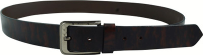 46% OFF on Burdy Men Formal Black Genuine Leather Belt Black