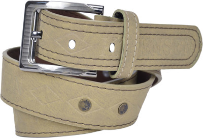 60% OFF on Nubuck Men Casual, Evening/Party Beige Artificial Leather Belt Beige