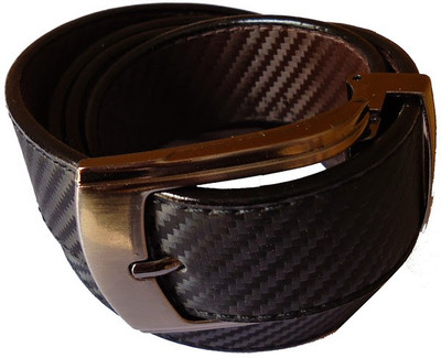 88% OFF on Mms Men Formal Black Fabric Belt Black