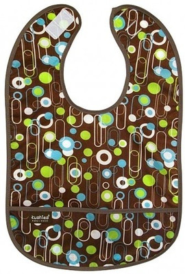 Kushies Taffeta Waterproof Bib , Falling Brown Kushies Taffeta Waterproof Bib , Falling Brown