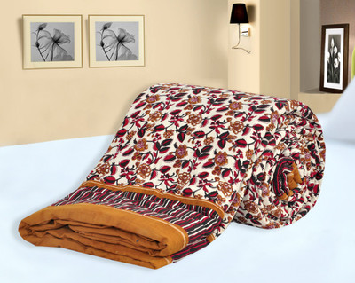 43% OFF on Salona Bichona Floral Double Quilt & Comforter