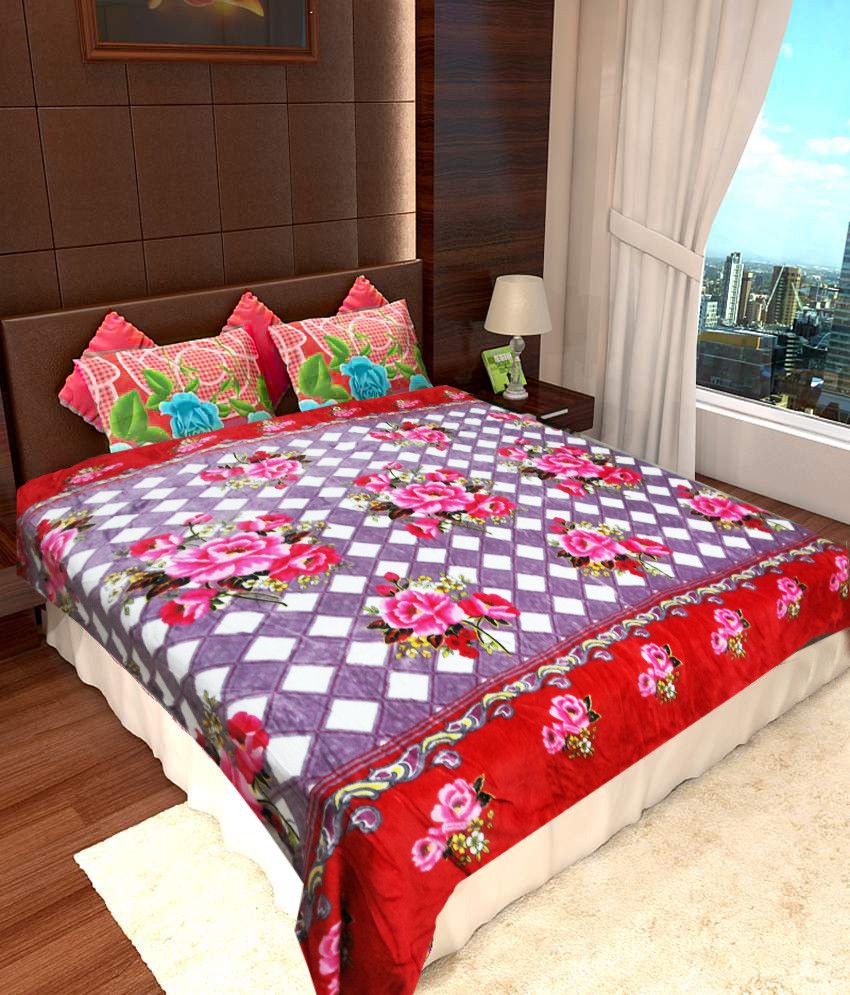 64% OFF on Homefab India Floral Double Top Sheet