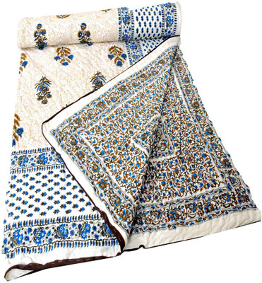 6% OFF on Shop Avenue Printed Double Comforter Beige