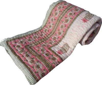 41% OFF on Jaipur Art and Craft Floral Double Top Sheet
