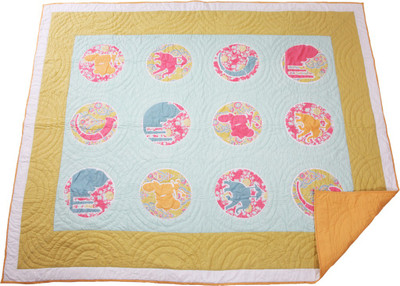 32% OFF on Pink Guppy Self Design Twin Quilt