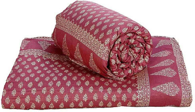 55% OFF on Little India Self Design Double Comforter